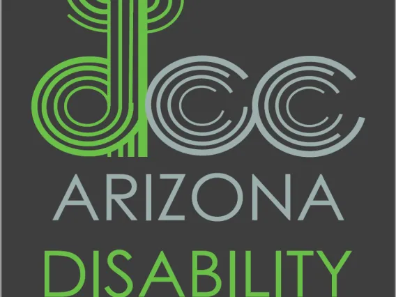 Gray and green logo of the DCC