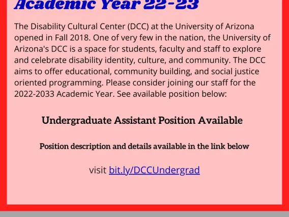 Flyer for DCC Undergrad Hiring