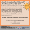 Flyer announcement for the DCC's Undergraduate positions